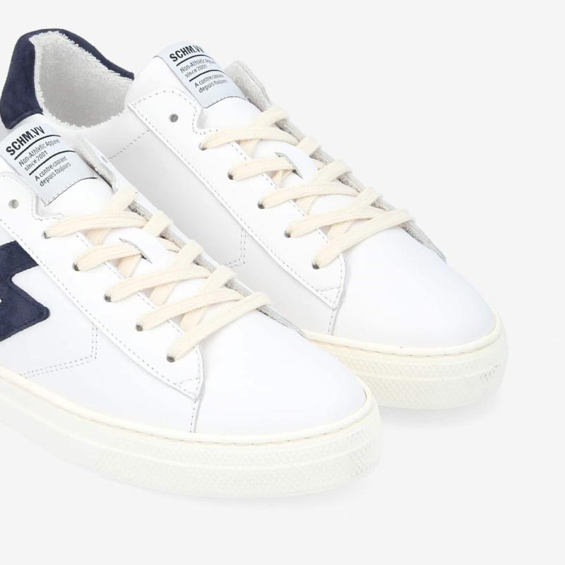 SPARK SIGNATURE M - NAPPA/SUEDE -  BLANC/BLEU